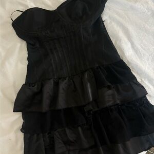 Vintage GUESS Corset Ruffled Dress